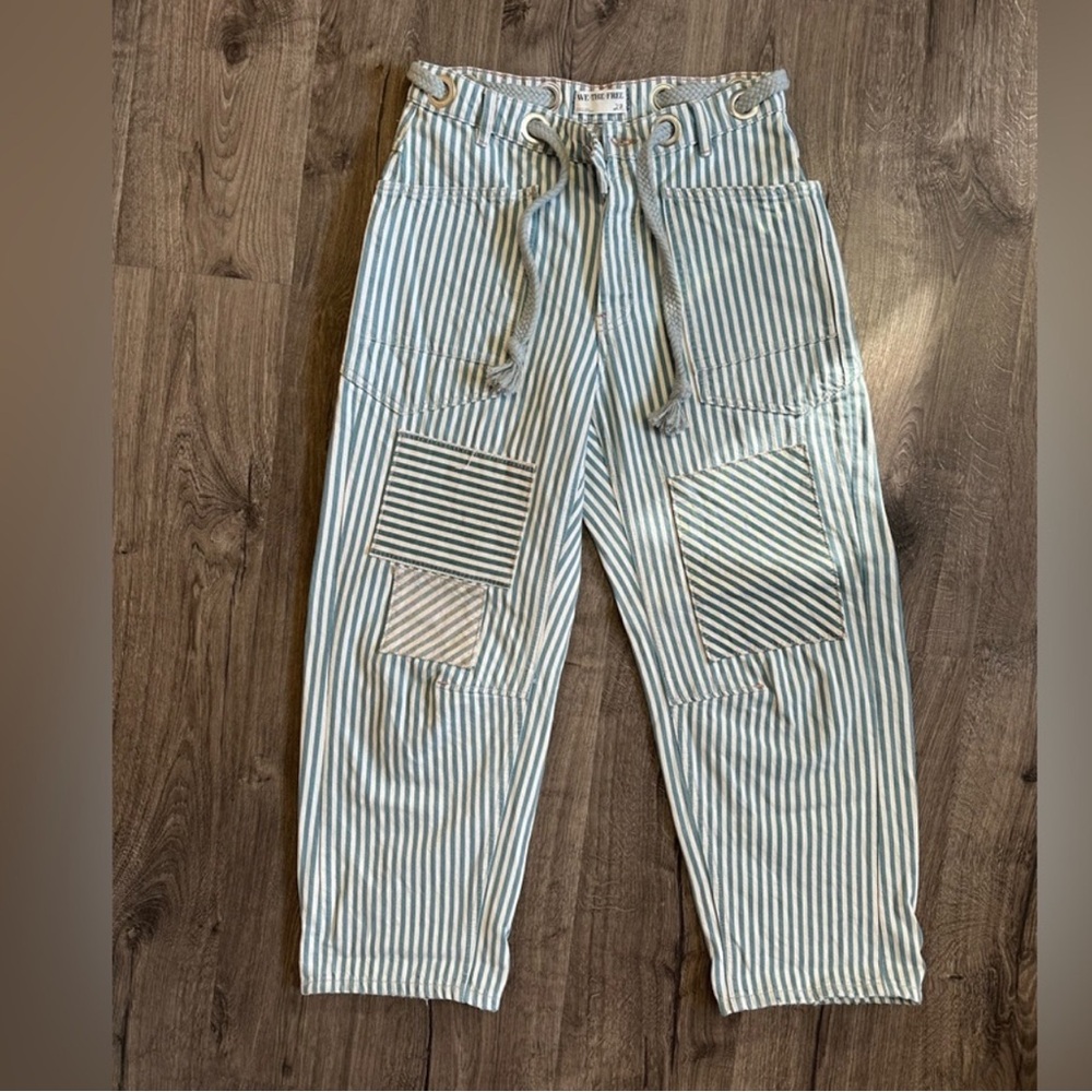 We The Free People Railroad Moxie Low-Slung Pull On Barrel In Railroad - Picture 9 of 10